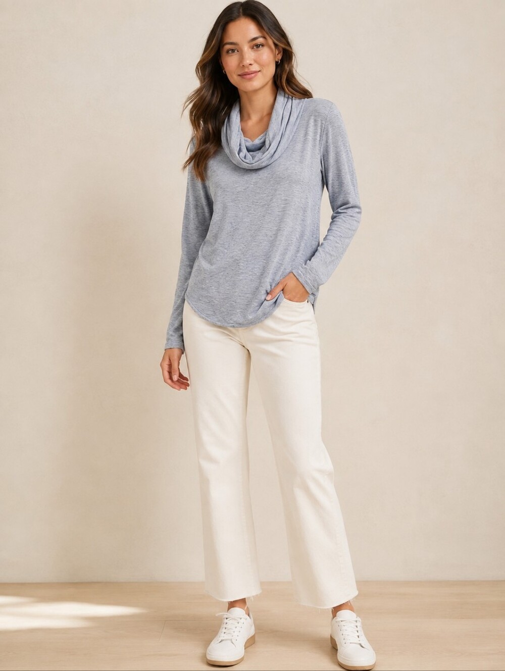 ❤ ANN TAYLOR LOFT LOUNGE SUPER SOFT COWL NECK TOP / SHIRT / SWEATSHIRT, XS